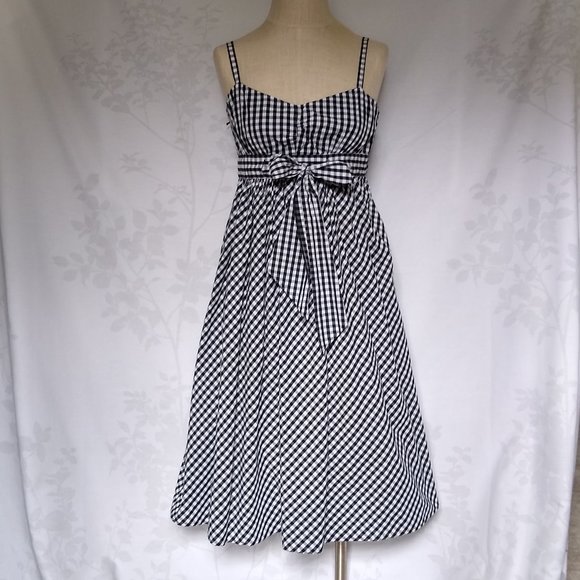 Carole Little Dresses & Skirts - Black & white cotton gingham check print dress
